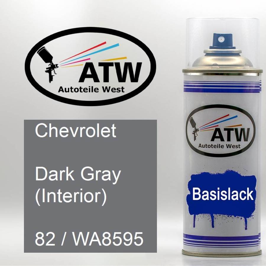 Chevrolet, Dark Gray (Interior), 82 / WA8595: 400ml Sprühdose, von ATW Autoteile West.